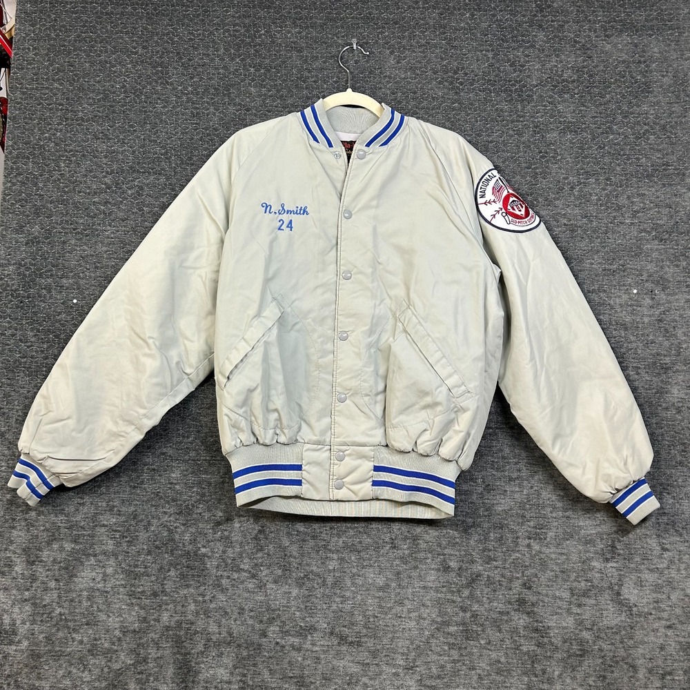 VTG Pla-Jac Dunbrooke Bomber Jacket Men's National Co-Ed Champs USA Made - Large